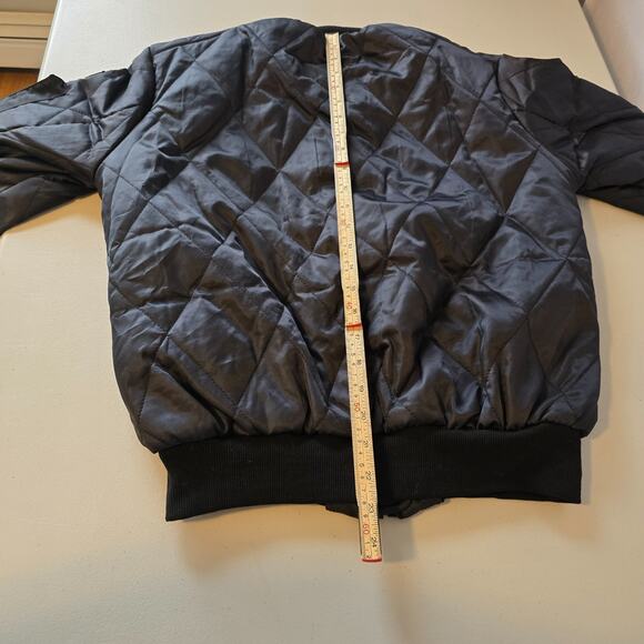 Eilly Bazar Quilted Bomber Jacket Women's S Black Zip Up NWOT - Picture 8 of 16